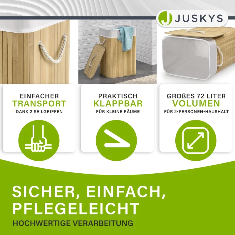 Bambus Wäschekorb Curly