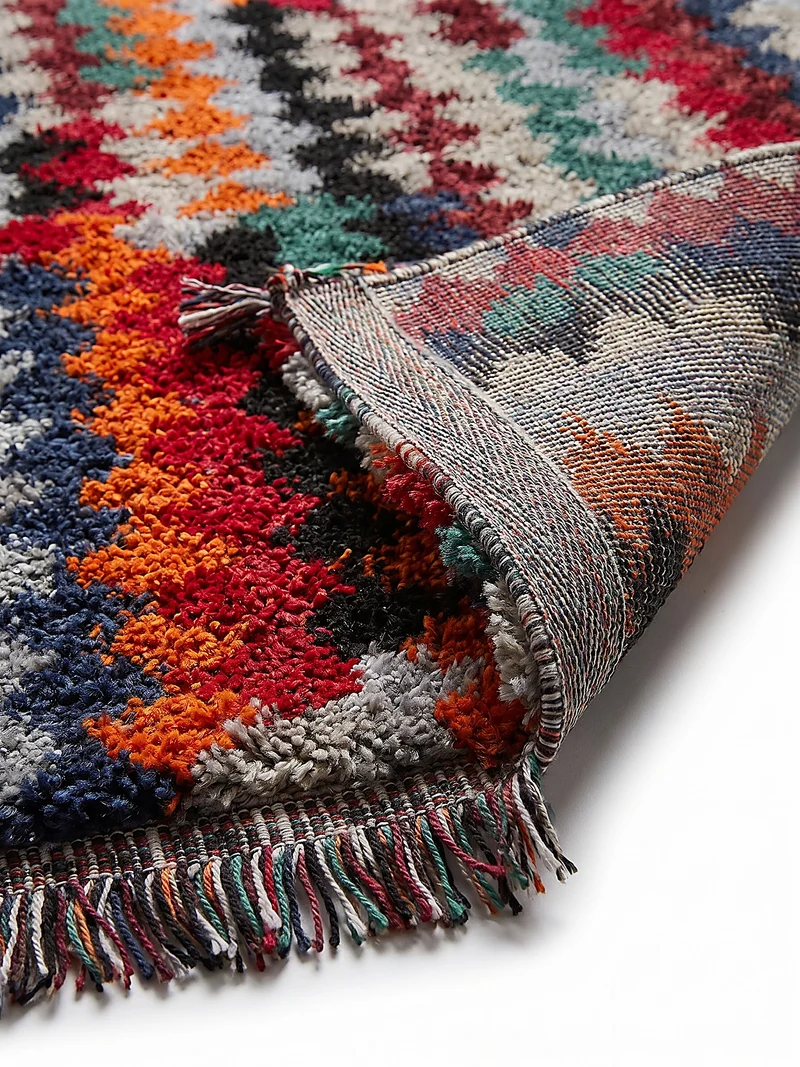 Shaggy-Teppich Berber-Diagonale · 30 mm Hochflor · recycelter Polyesterflor