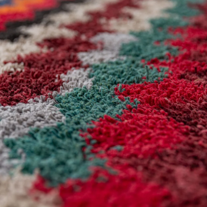 Shaggy-Teppich Berber-Diagonale · 30 mm Hochflor · recycelter Polyesterflor