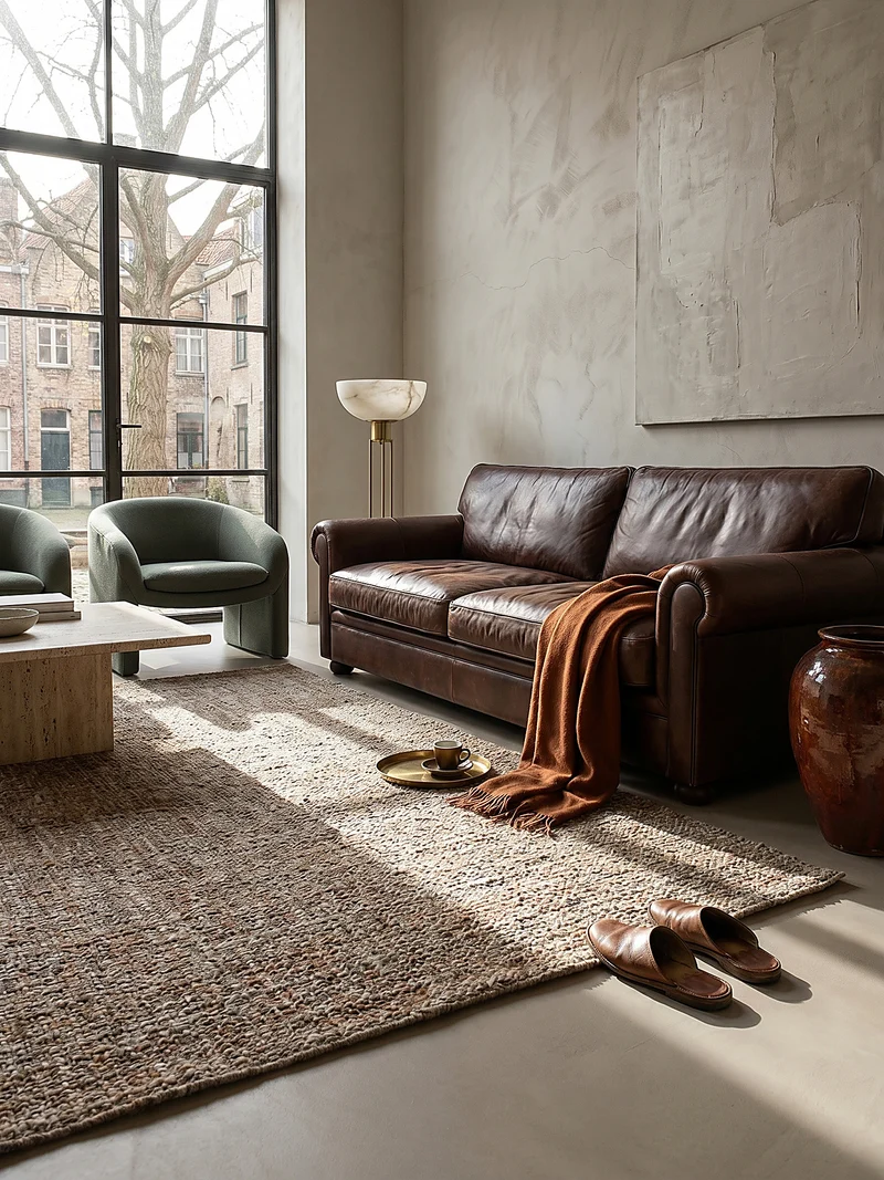 Wollteppich Tweed-Heather Bouclé · 100 % Schurwolle · Handgewebt · Multi-Tonal