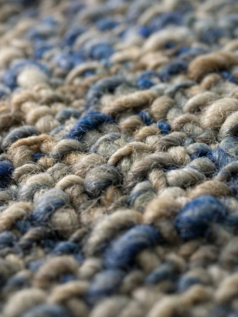 Wollteppich Tweed-Heather Bouclé · 100 % Schurwolle · Handgewebt · Multi-Tonal