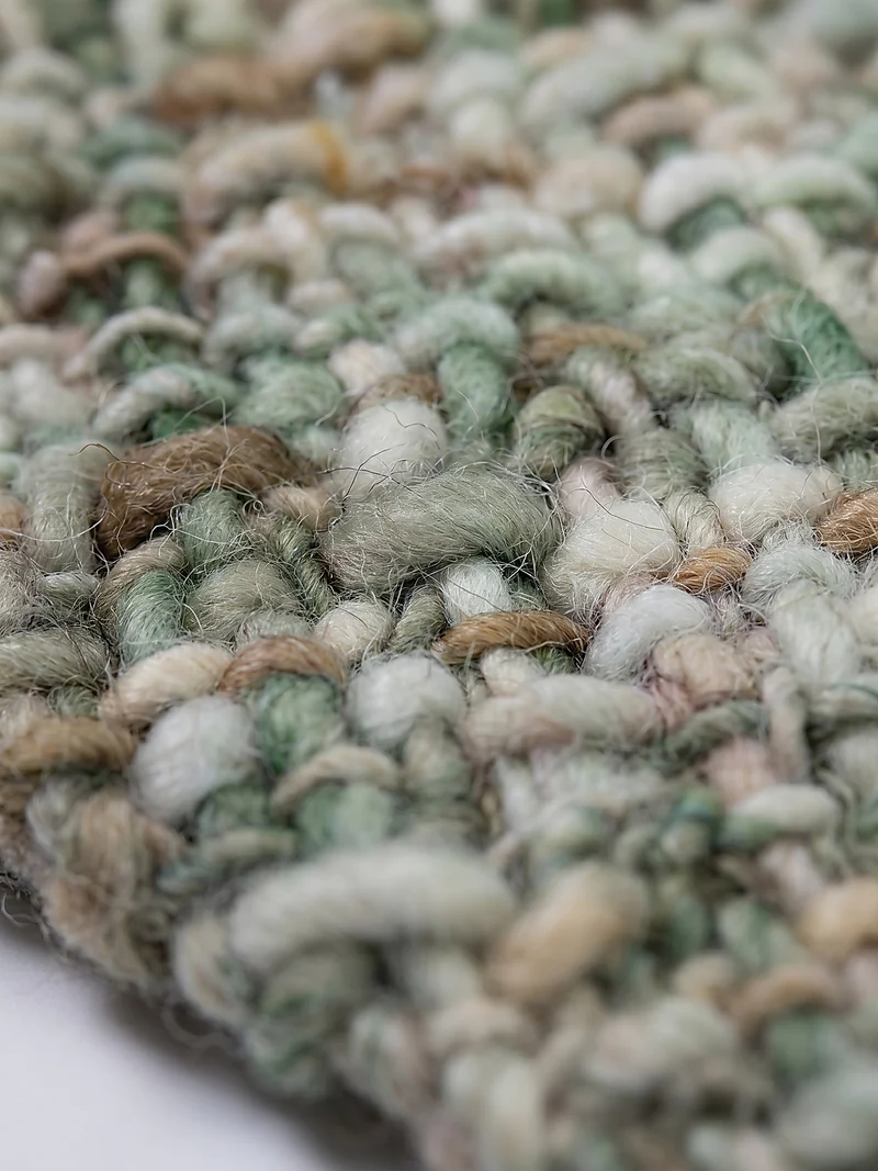 Wollteppich Tweed-Heather Bouclé · 100 % Schurwolle · Handgewebt · Multi-Tonal