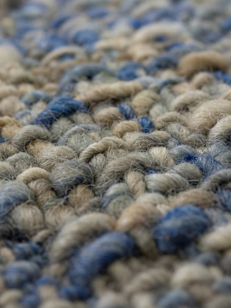 Wollteppich Tweed-Heather Bouclé · 100 % Schurwolle · Handgewebt · Multi-Tonal