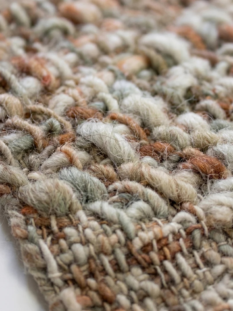 Wollteppich Tweed-Heather Bouclé · 100 % Schurwolle · Handgewebt · Multi-Tonal