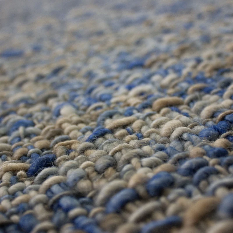 Wollteppich Tweed-Heather Bouclé · 100 % Schurwolle · Handgewebt · Multi-Tonal