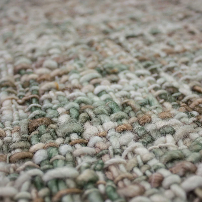 Wollteppich Tweed-Heather Bouclé · 100 % Schurwolle · Handgewebt · Multi-Tonal