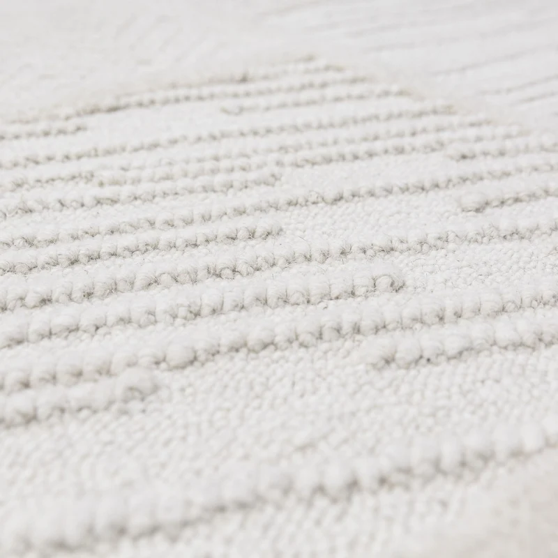 Strukturteppich Blockrelief · 67 % Wollanteil · 14 mm Mittelflor