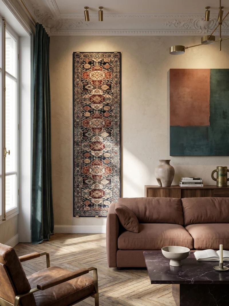Vintage-Teppich geometrisch · Polypropylen · 12 mm Flor