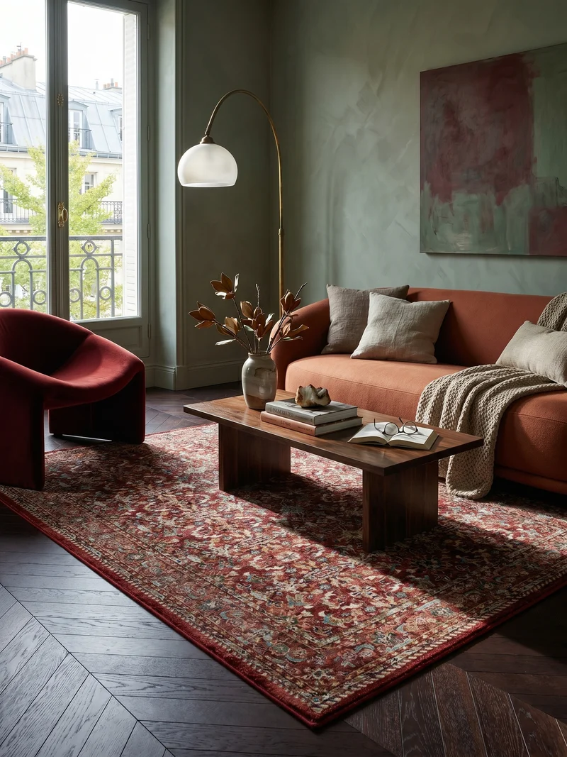 Teppich Ornamentmuster · Polypropylen · 12 mm Flor