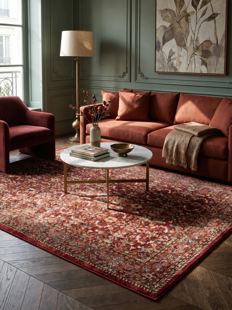 Teppich Ornamentmuster · Polypropylen · 12 mm Flor