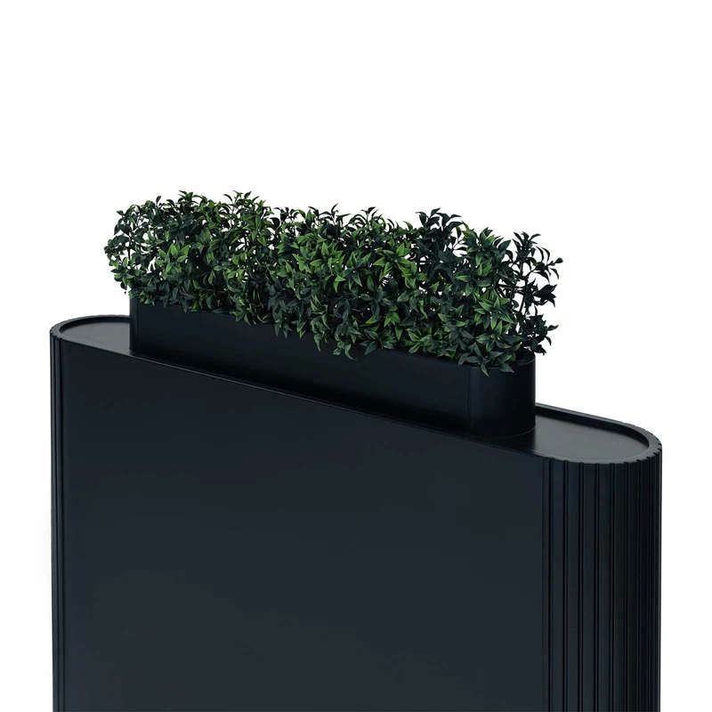 Çiçeklik Modern Planter Unit – Sleek Black Indoor & Outdoor Divider