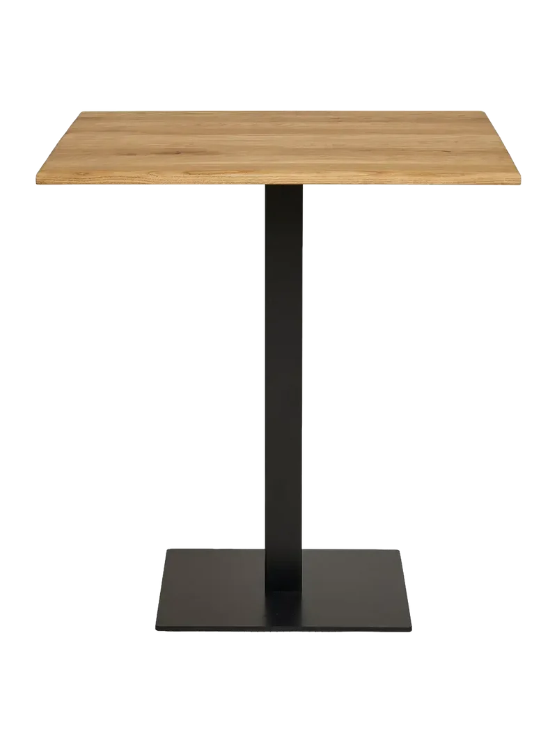 Lignano Café-Tisch Eiche, schwarzes Metallgestell