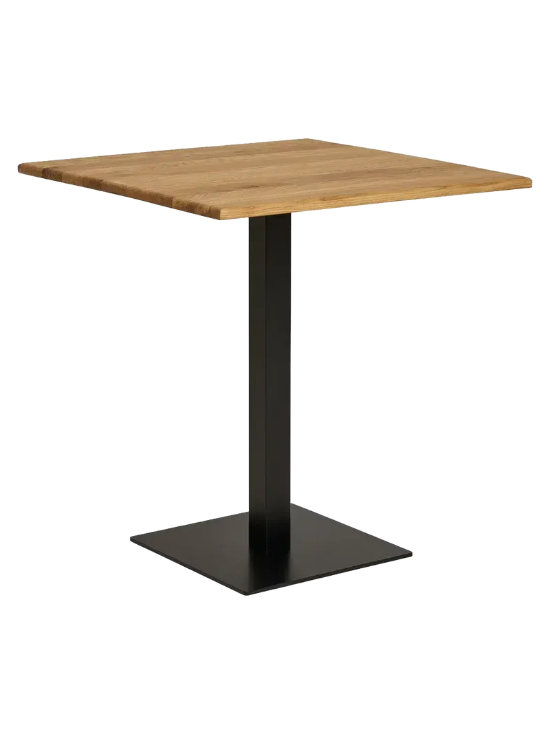 Lignano Café-Tisch Eiche, schwarzes Metallgestell