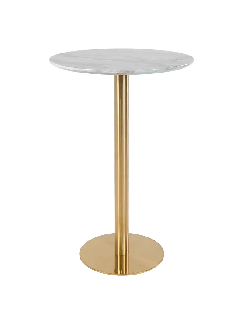 Bolzano Bartisch Marmor-Optik, Gestell in Messing-Optik