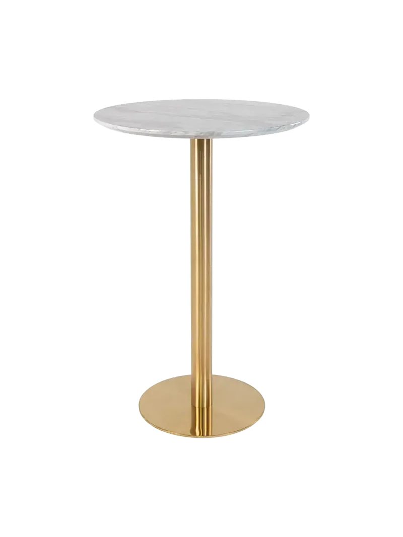 Bolzano Bartisch Marmor-Optik, Gestell in Messing-Optik