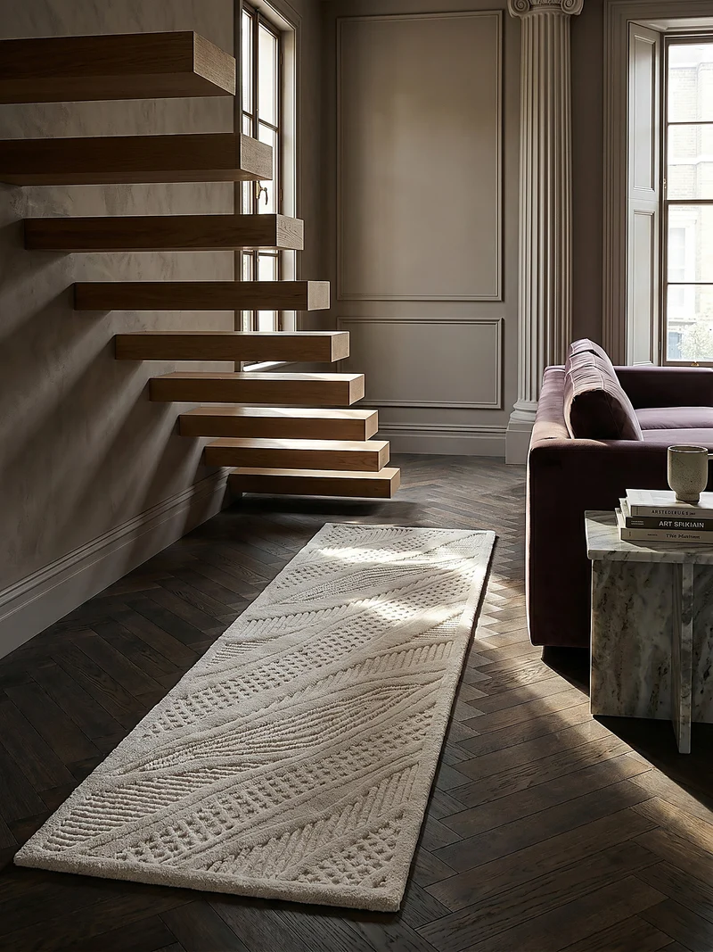 Wollteppich Abstract-Relief · 91 % Wolle · 14 mm Mittelflor