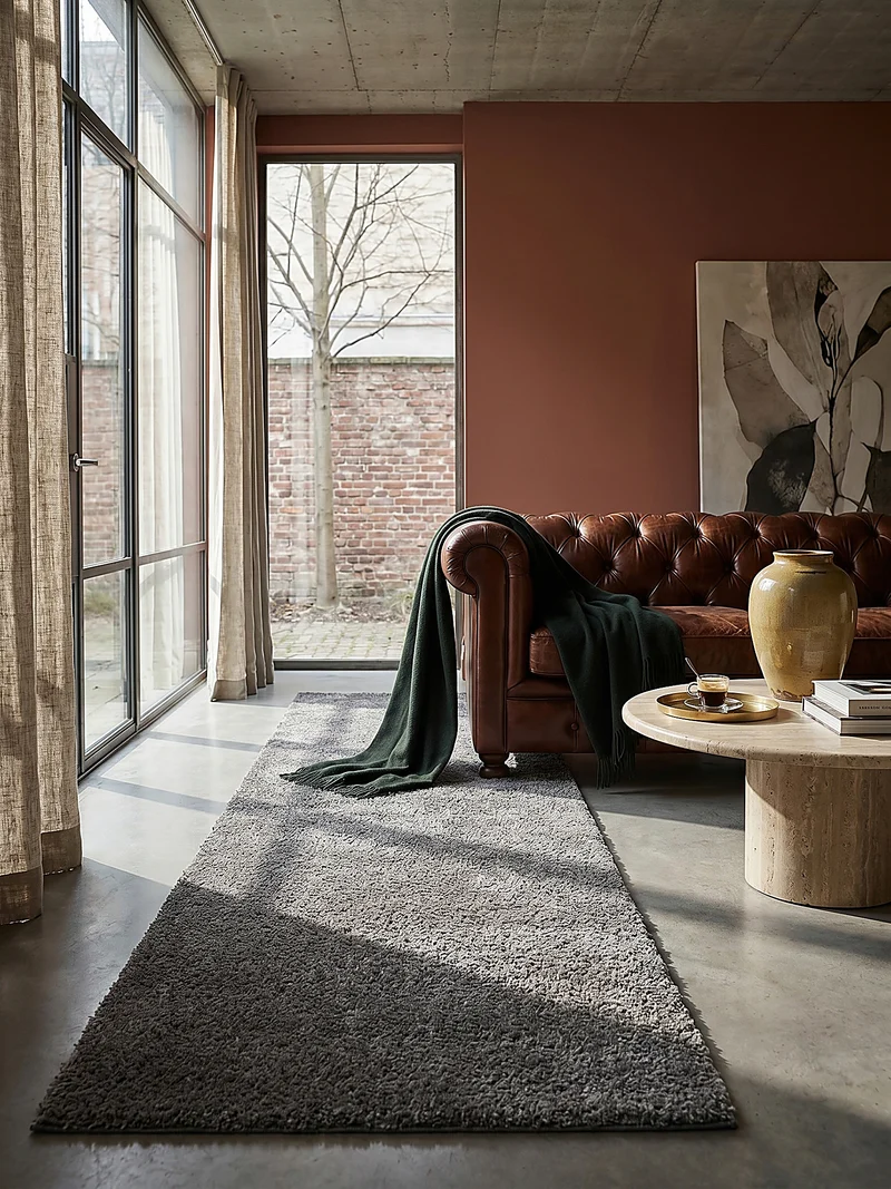 Waschbarer Shaggy-Teppich · 33 mm Hochflor · Polyester