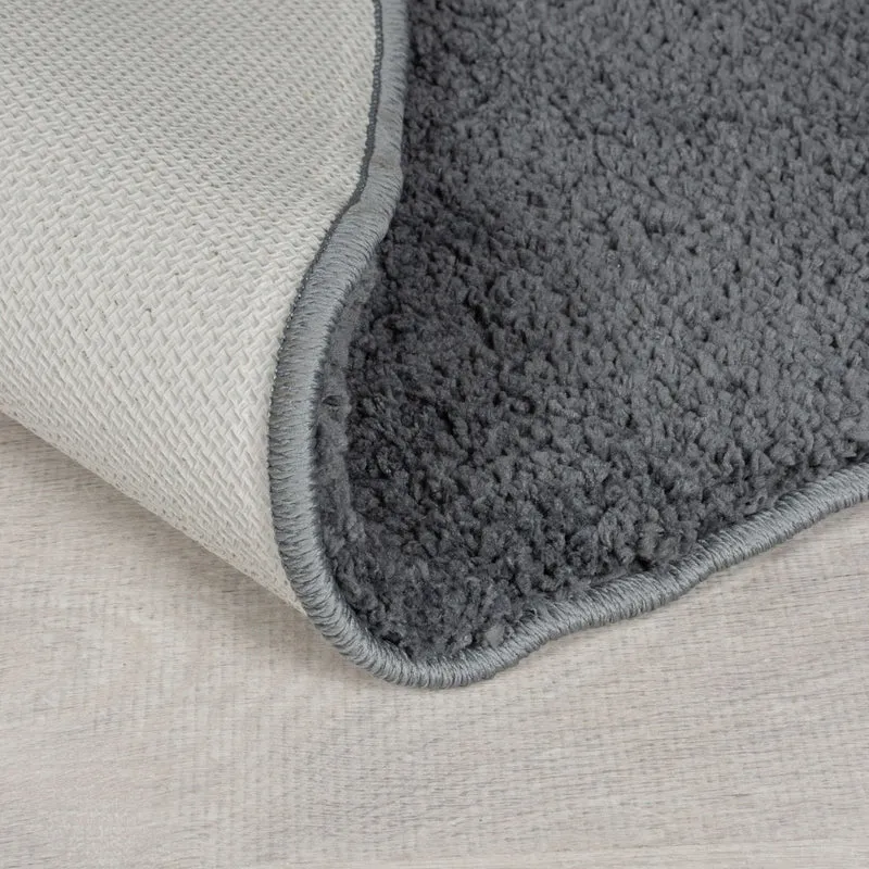 Hochflor Teppich waschbar Flauschig Unifarben, Wohnzimmer