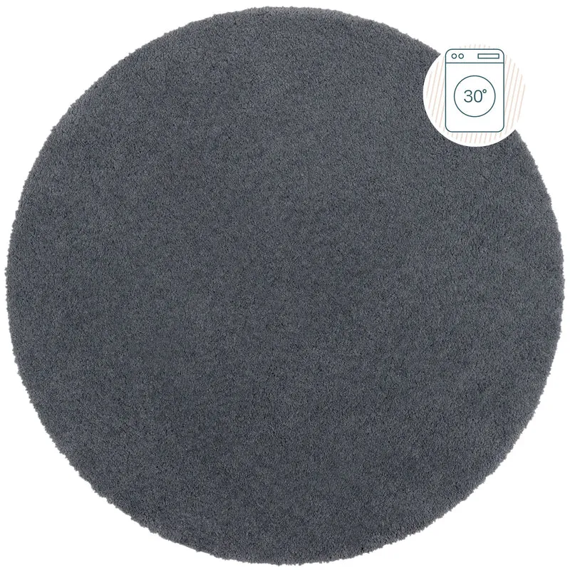 Hochflor Teppich waschbar Flauschig Unifarben, Wohnzimmer