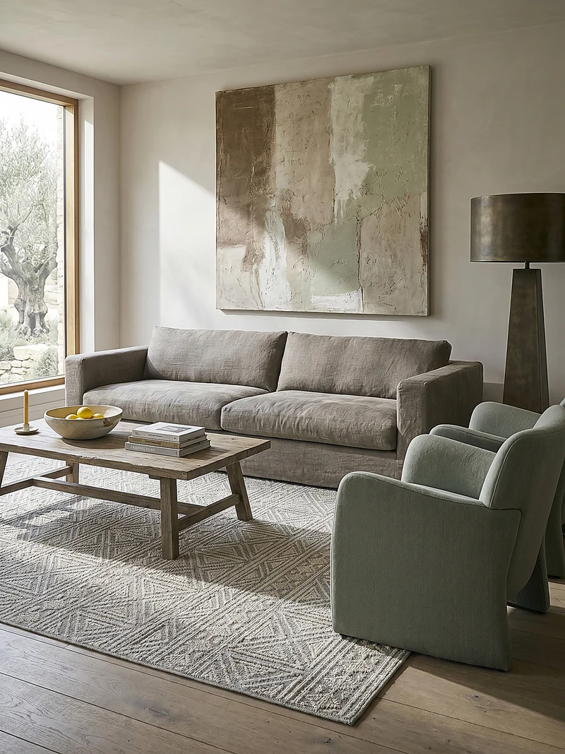 Waschbarer Teppich Ethno Geometrisch, Wohnzimmer schmutzabweisend