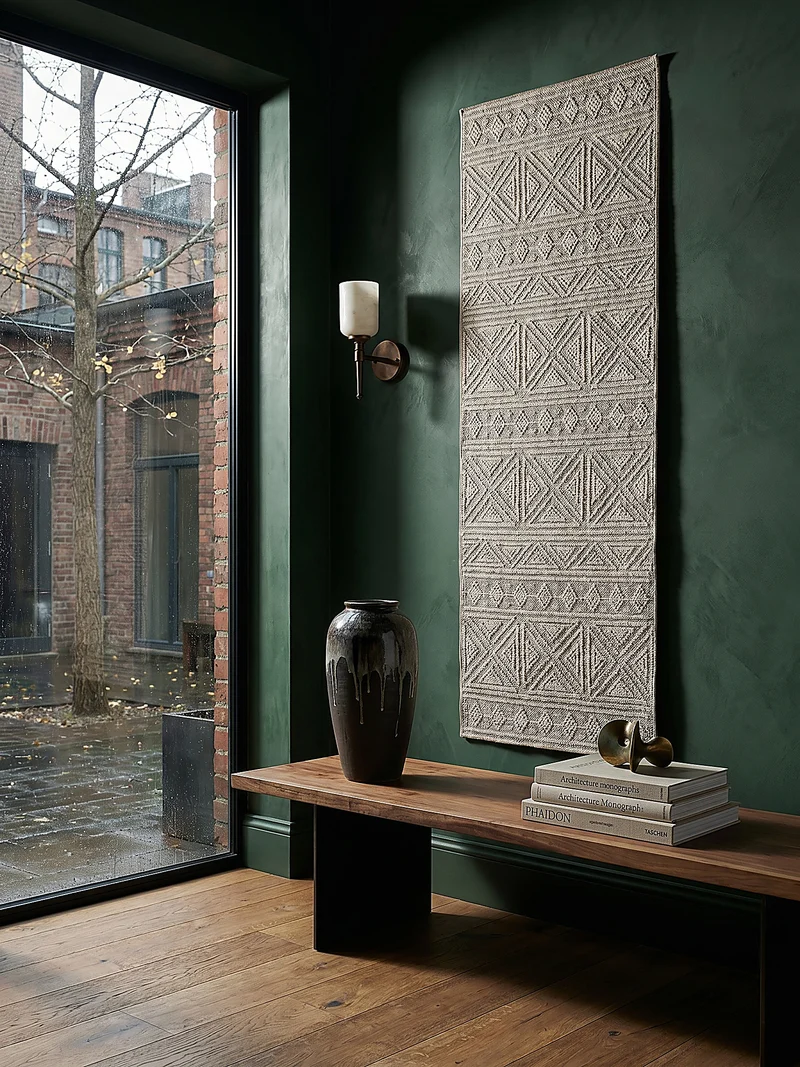 Waschbarer Teppich Ethno Geometrisch, Wohnzimmer schmutzabweisend