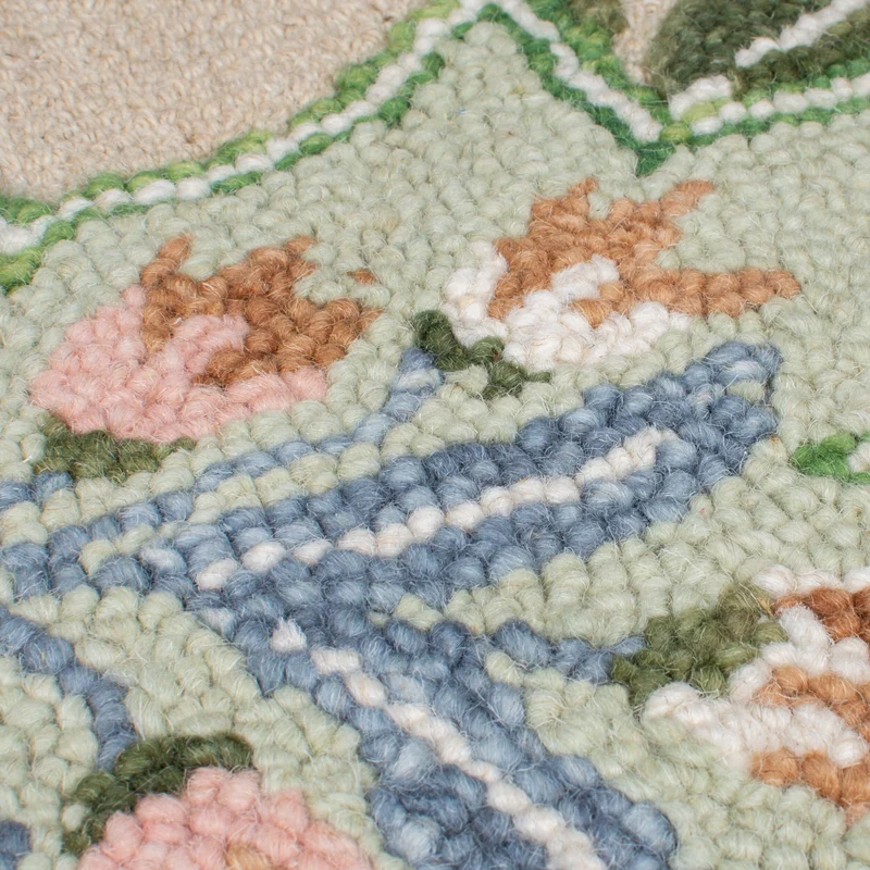 Wollteppich Shaped Botanisch Floral, Wohnzimmer