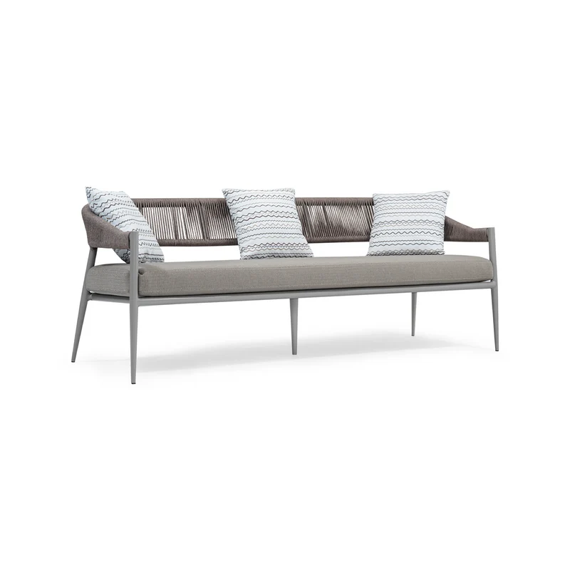Sancrea Akdeniz 567- Three Seater Rope- Back Aluminium Sofa