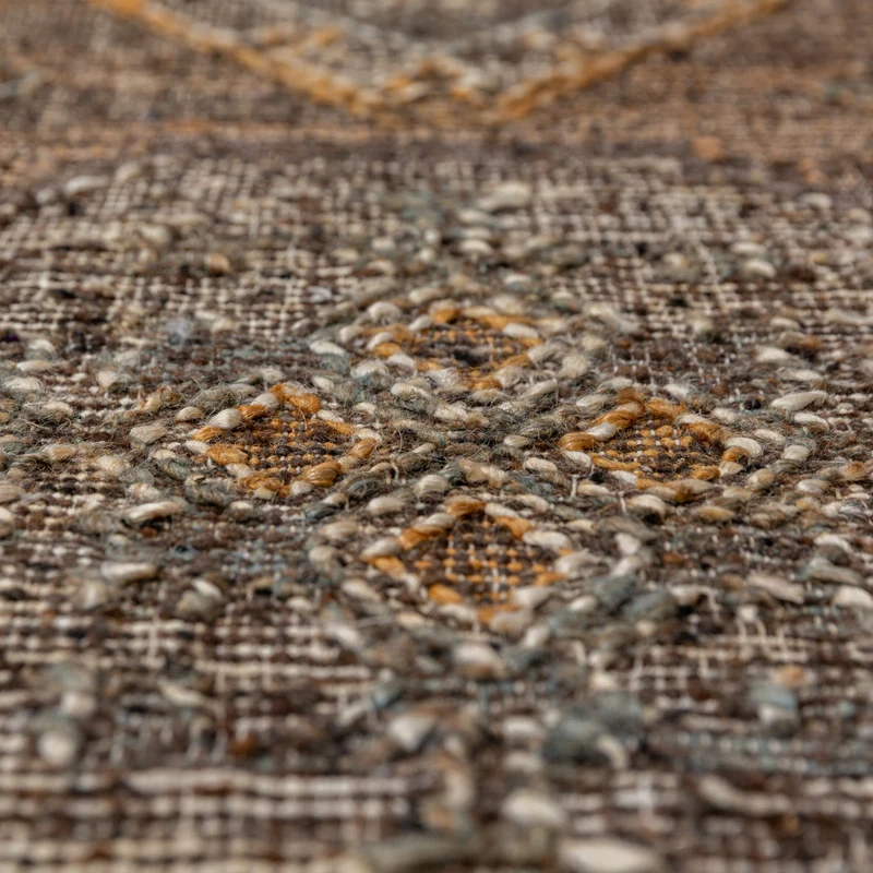 Flachgewebe-Naturfaserteppich Vintage · Jute & Wolle · handgewebt