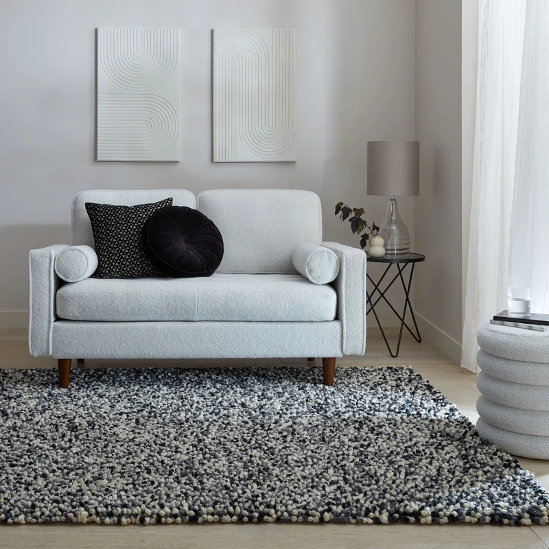 Wollteppich Hochflor Unifarben, Schlafzimmer