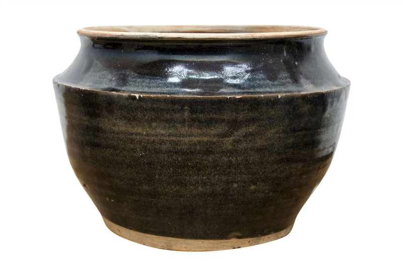 Casa Padrino Luxus Vase Ø 15-25 x H. 15-21 cm - Kleine Keramik Vase im Antik-Look, verschiedene Formen - Luxus Deko Accessoires