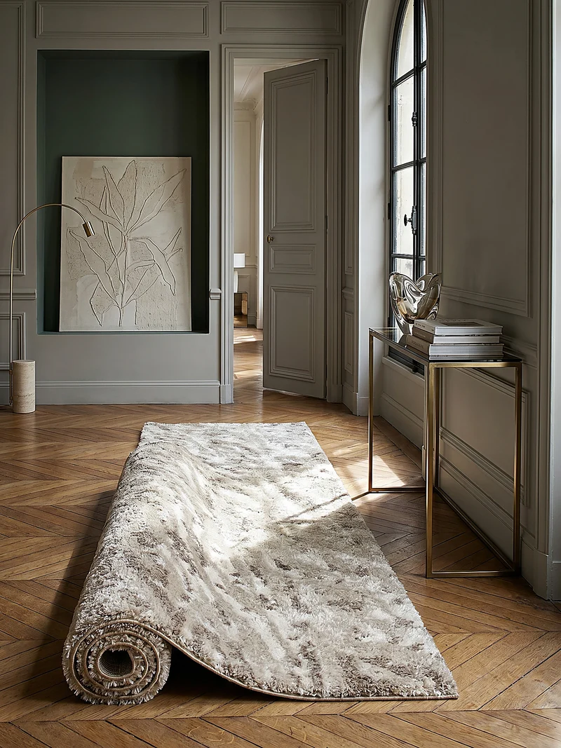 Hochflor-Teppich Leopard abstrakt · recycelter Flor · 40 mm