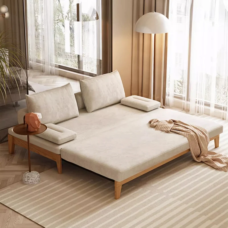 Ausziehbares Schlafsofa mit beweglichen Rückenkissen von Japandi