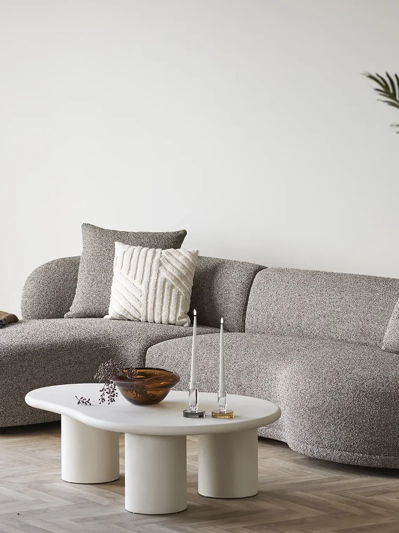Palmera Couchtisch Zement-Optik, off-weiß