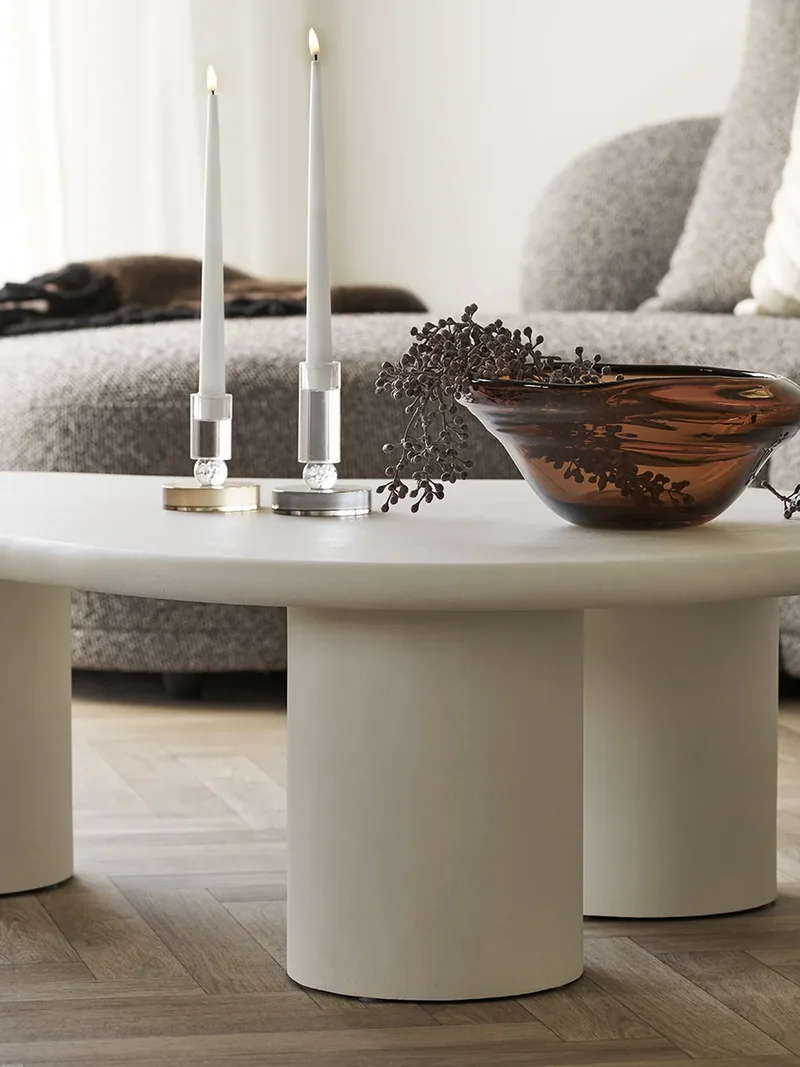 Palmera Couchtisch Zement-Optik, off-weiß