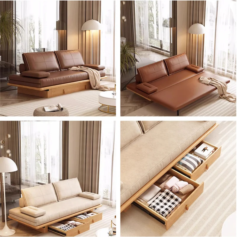 Ausziehbares Tatami-Schlafsofa mit darunterliegenden Schubladen