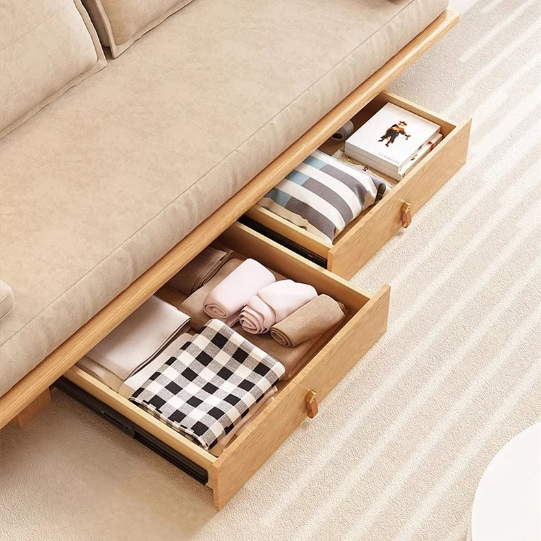 Ausziehbares Tatami-Schlafsofa mit darunterliegenden Schubladen