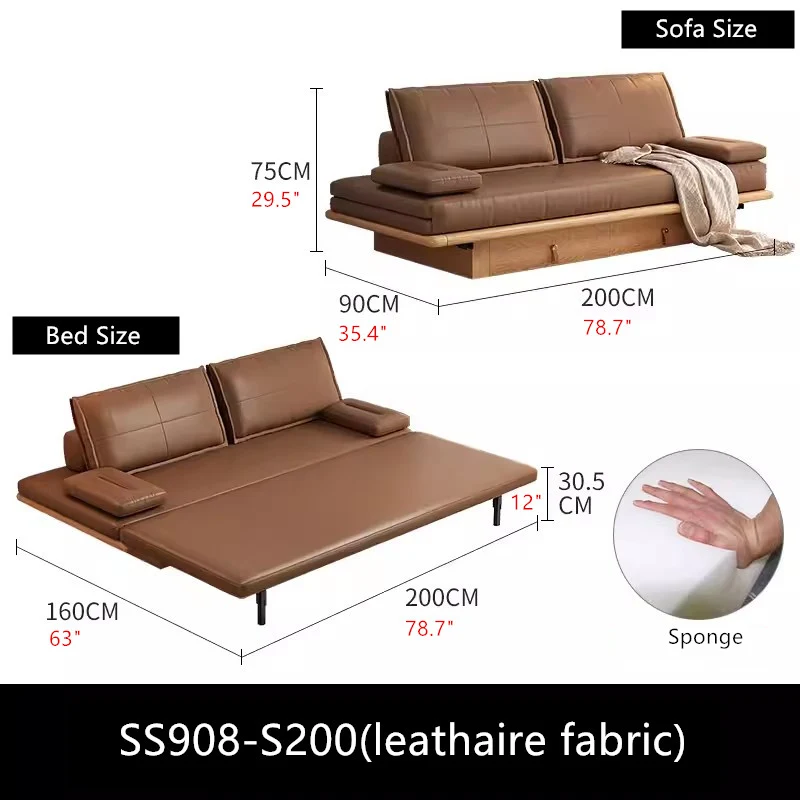 Ausziehbares Tatami-Schlafsofa mit darunterliegenden Schubladen