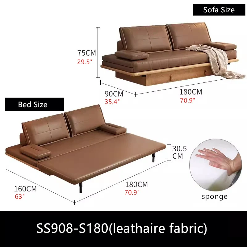 Ausziehbares Tatami-Schlafsofa mit darunterliegenden Schubladen