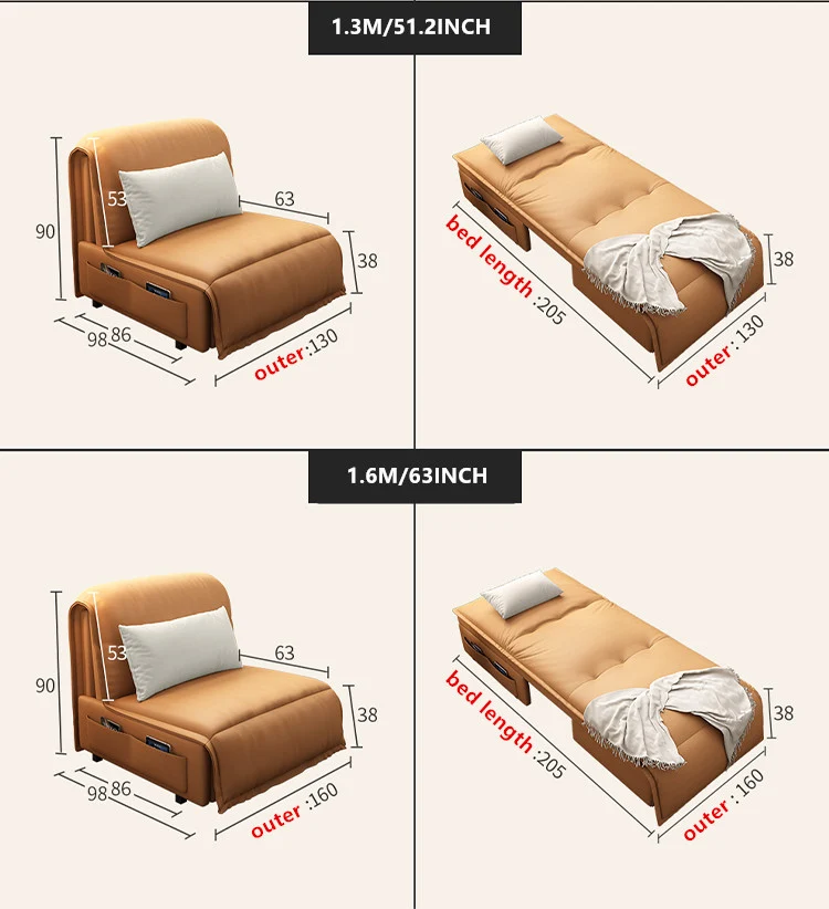 Ferngesteuertes Power-Sleeper-Schlafsofa