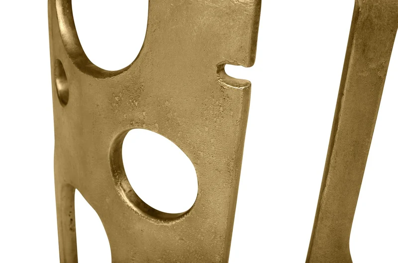 Casa Padrino Luxus Konsole Savage Bronzefarben 50 x 25 x H. 60 cm - Kleine skulpturale Wandkonsole aus Aluminium in Bronze-Optik - Luxus Möbel