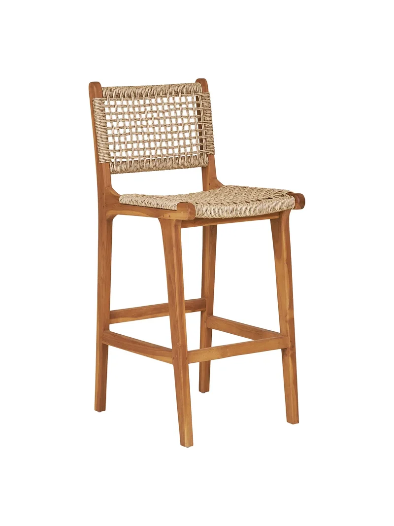 Derby Tresenstuhl Teak/Polyrattan, natur