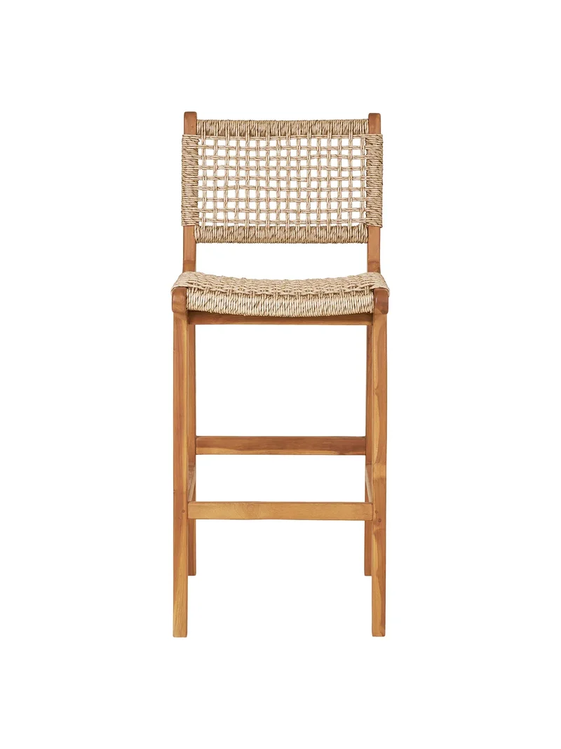 Derby Tresenstuhl Teak/Polyrattan, natur