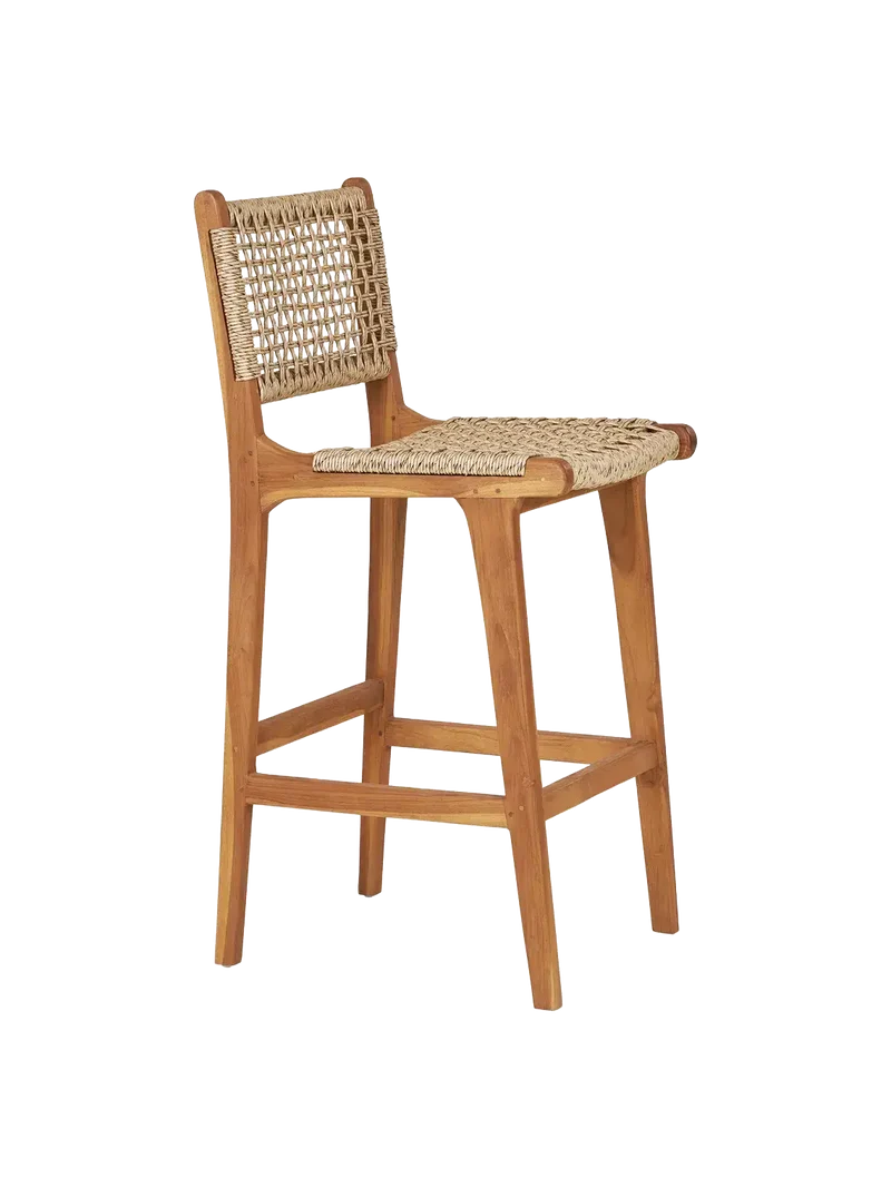 Derby Tresenstuhl Teak/Polyrattan, natur