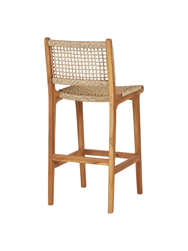Derby Tresenstuhl Teak/Polyrattan, natur