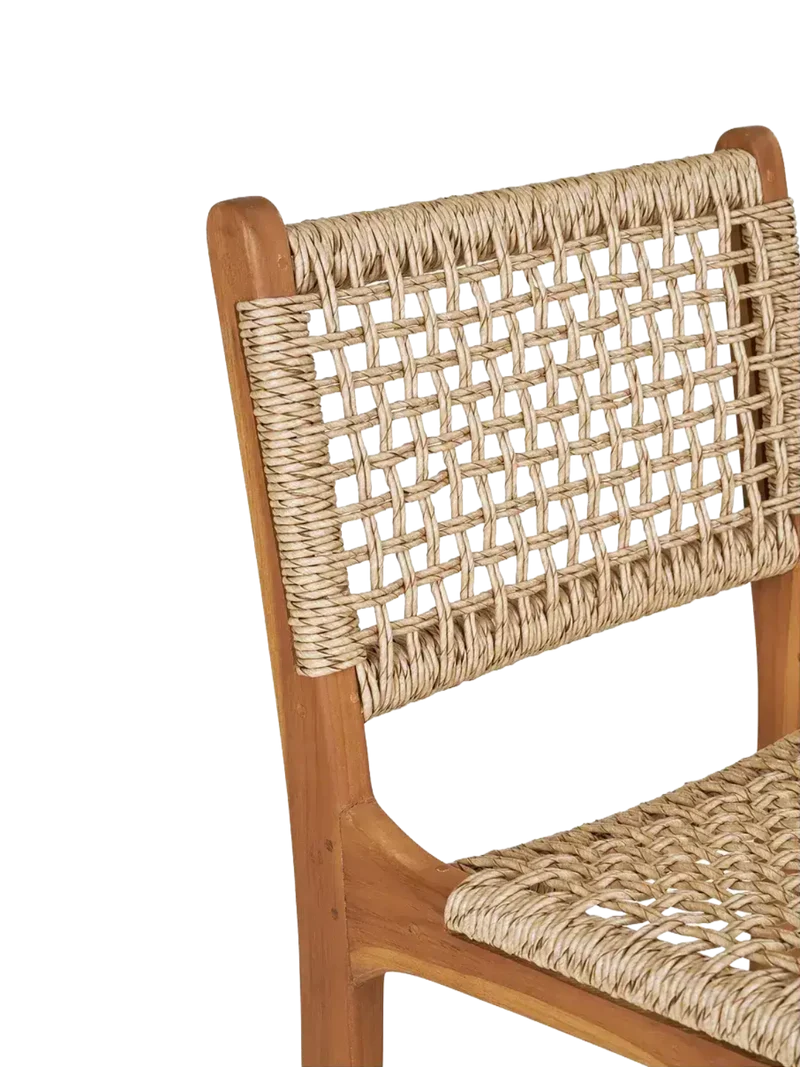 Derby Tresenstuhl Teak/Polyrattan, natur