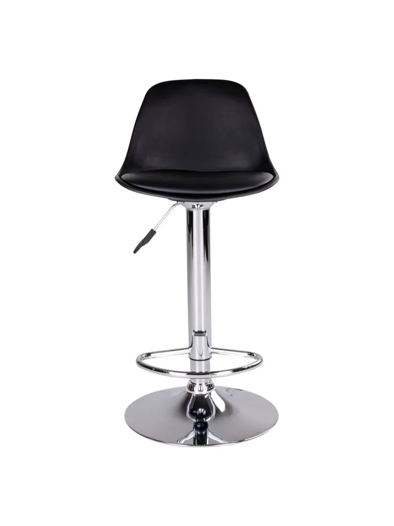 Trondheim Barhocker PU, schwarz, Chrombeine