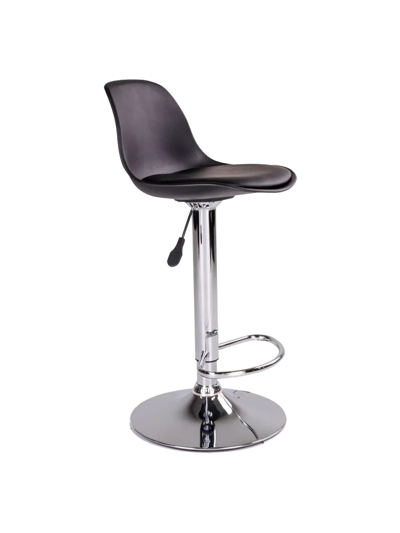 Trondheim Barhocker PU, schwarz, Chrombeine