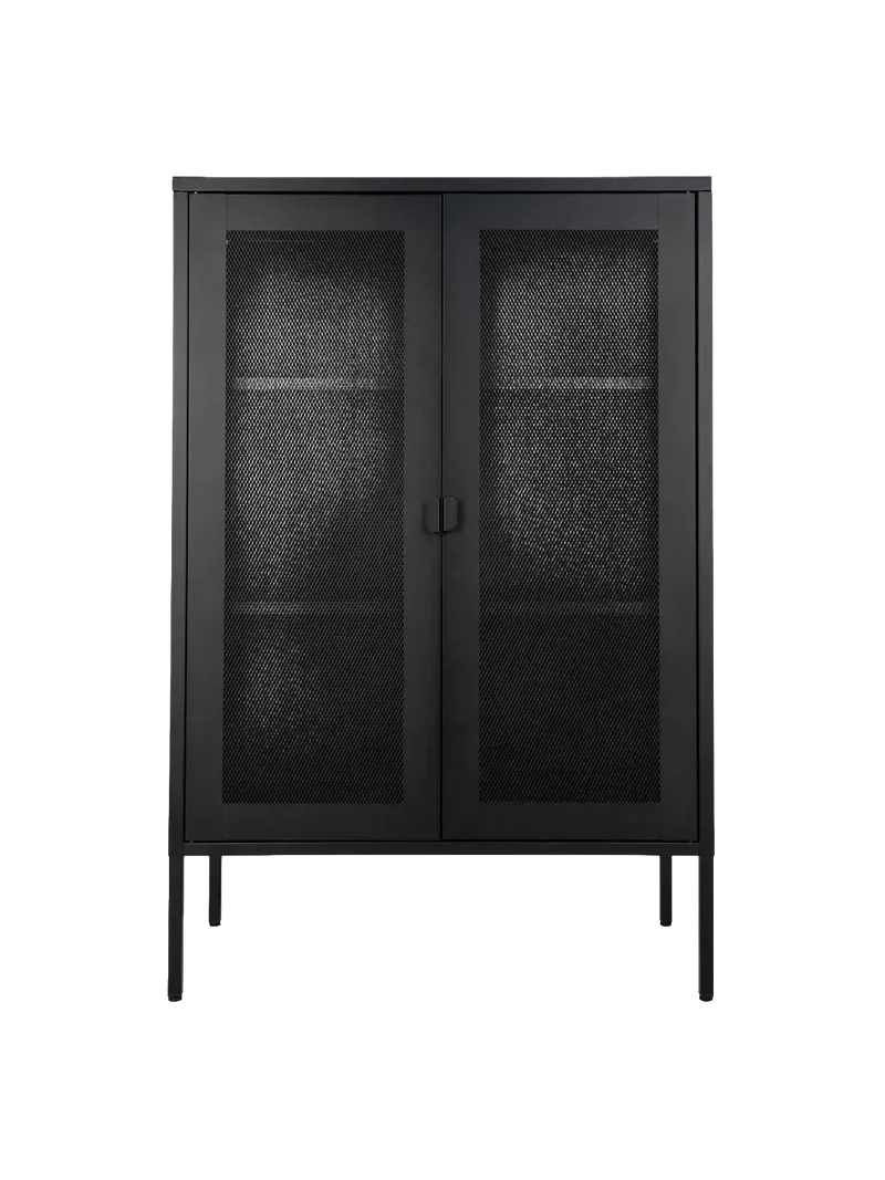 Melbourne Vitrine Stahl, schwarz