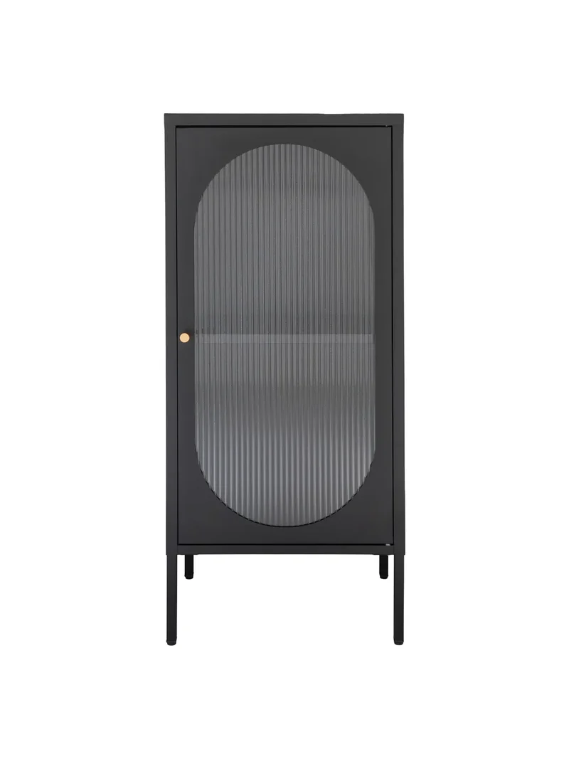 Adelaide Vitrine Stahl/Glas, schwarz