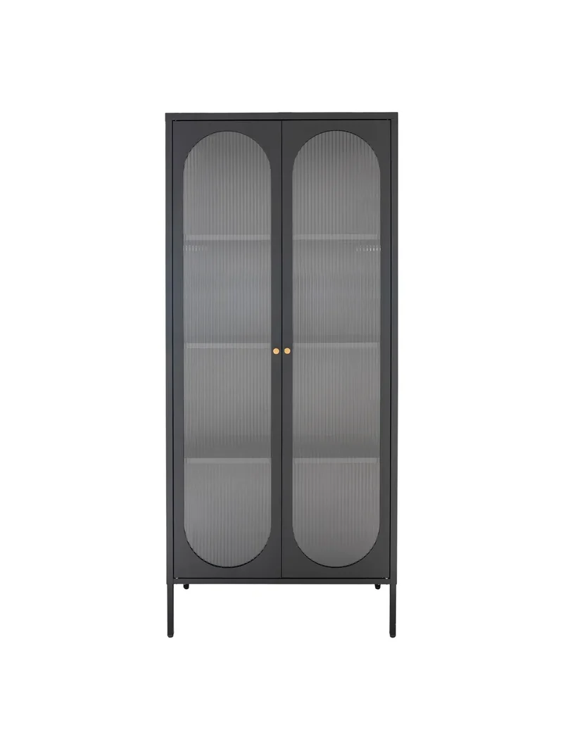 Adelaide Vitrine Stahl/Glas, schwarz